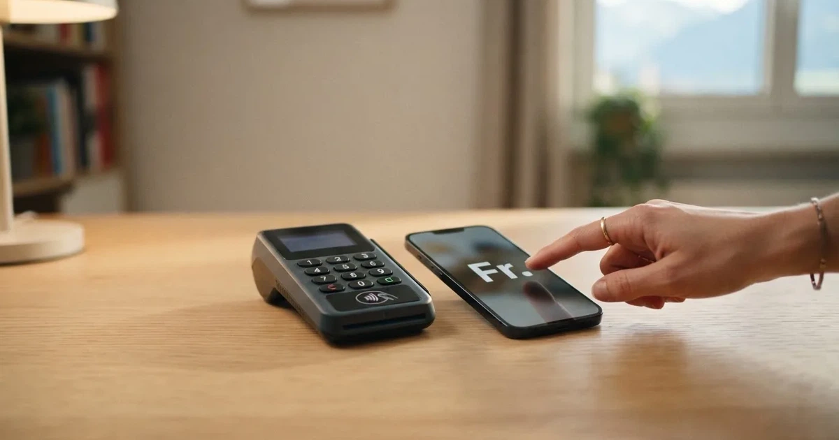 Kartenterminal und Smartphone mit einer ausstehenden Zahlungsbenachrichtigung — 20 franken bonus ohne einzahlung casino